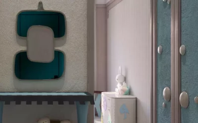 Романтичный дизайн детской комнаты для маленького мальчика