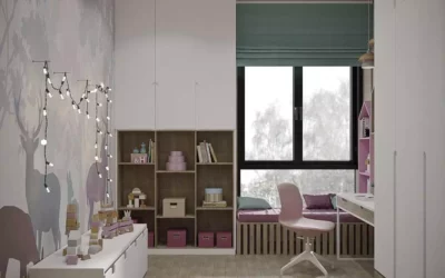 Чудесный дизайн детской комнаты в скандинавском стиле для девочки-дошкольницы