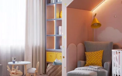 Дизайн детской комнаты для новорожденной девочки — интерьер с мебелью на вырост