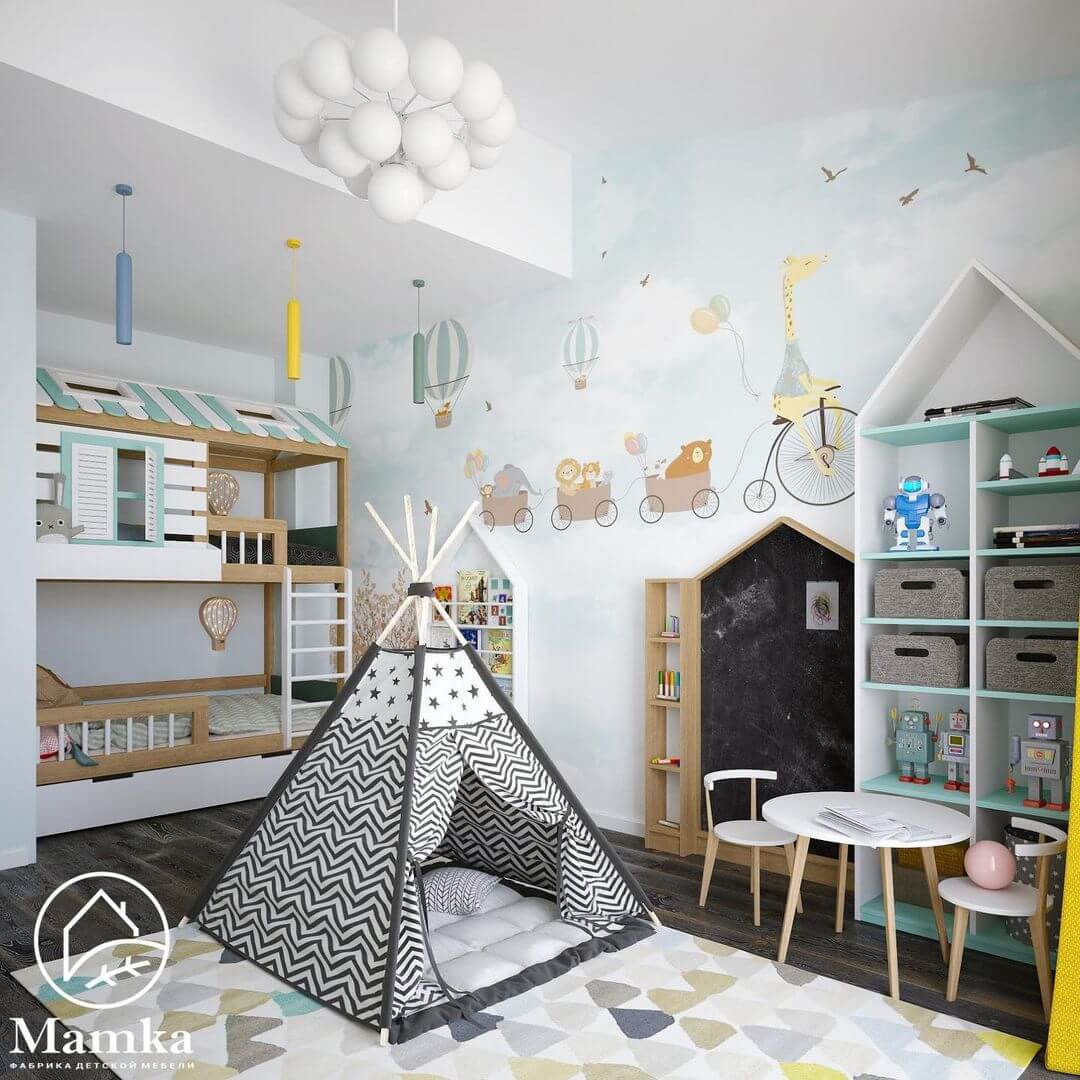 Дизайн детской комнаты для мальчиков-близнецов 1