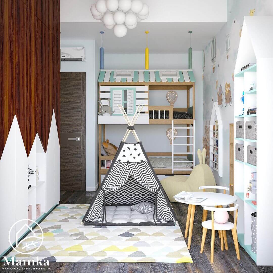 Дизайн детской комнаты для мальчиков-близнецов 3