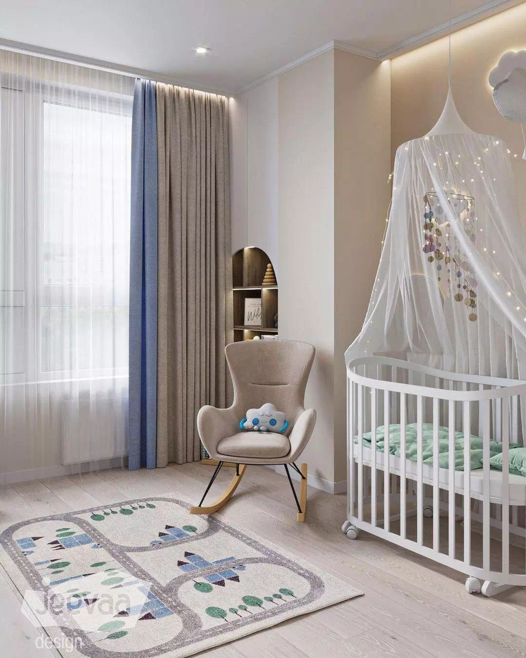 Дизайн детской комнаты для новорожденного 4