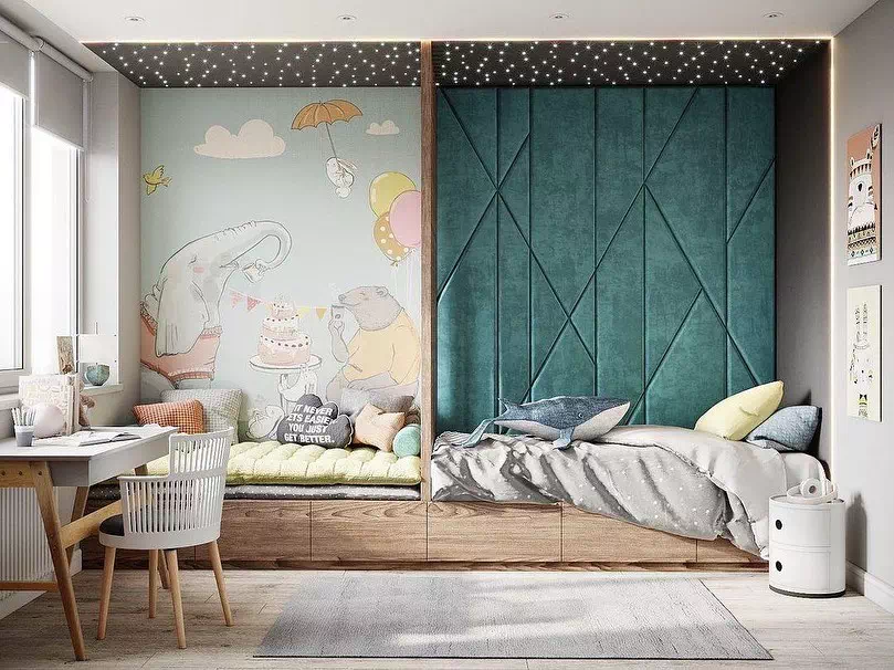 Дизайн-проект детской комнаты в натуральных оттенках для ребенка 5-12 лет≡ ➤ ⋆ ⋆ Фабрика мебели «Mamka™» ᐈ Эксперт детского пространства