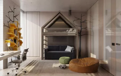 Уютный дизайн детской для мальчика — комната с удобным спальным местом и оригинальными светильниками