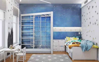 Дизайн детской комнаты для мальчика – интерьер спальни в россыпях звезд и созвездий