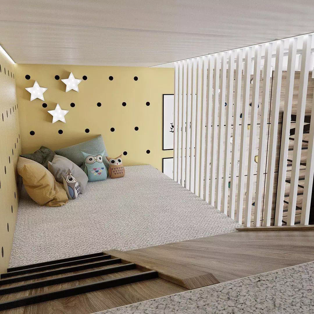 Дизайн детской с высокими потолками для малыша 10