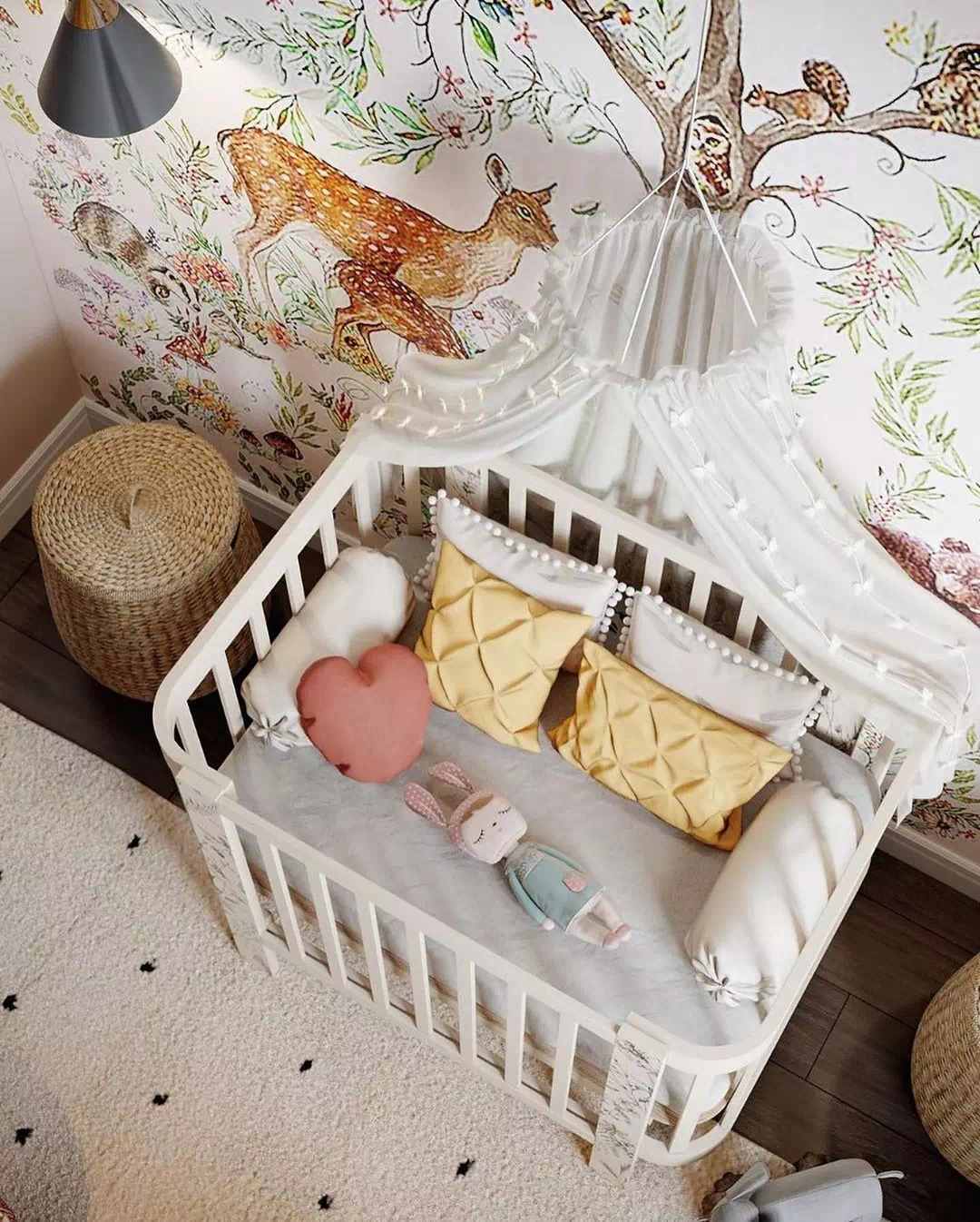 Дизайн детской спальни ребенка в эко-стиле 10