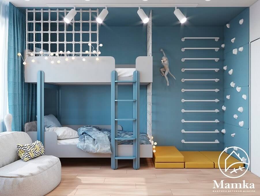 Дизайн интерьера детской спальни 2 школьников 6