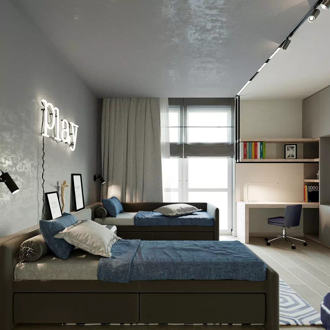 Маленькая комната для подростка - основа дизайна, фото