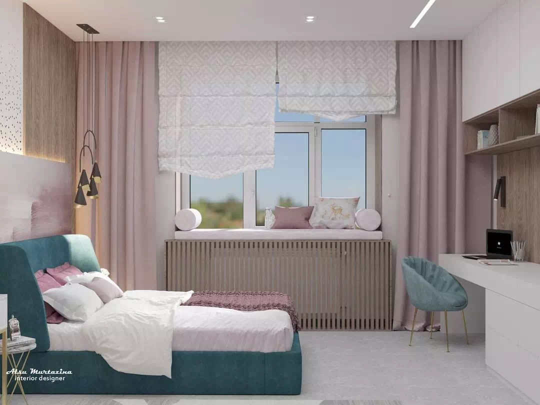 Дизайн комнаты девочки в розовых тонах 3