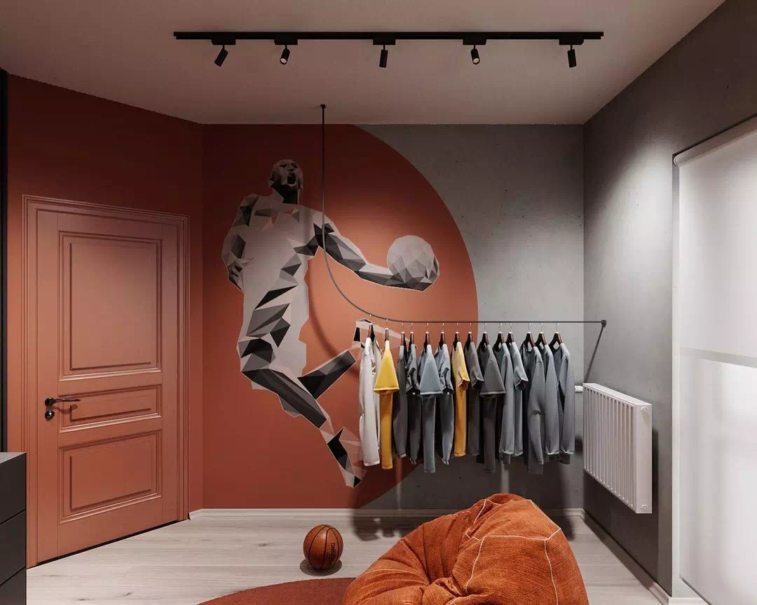 Дизайн комнаты подростка-баскетболиста 3