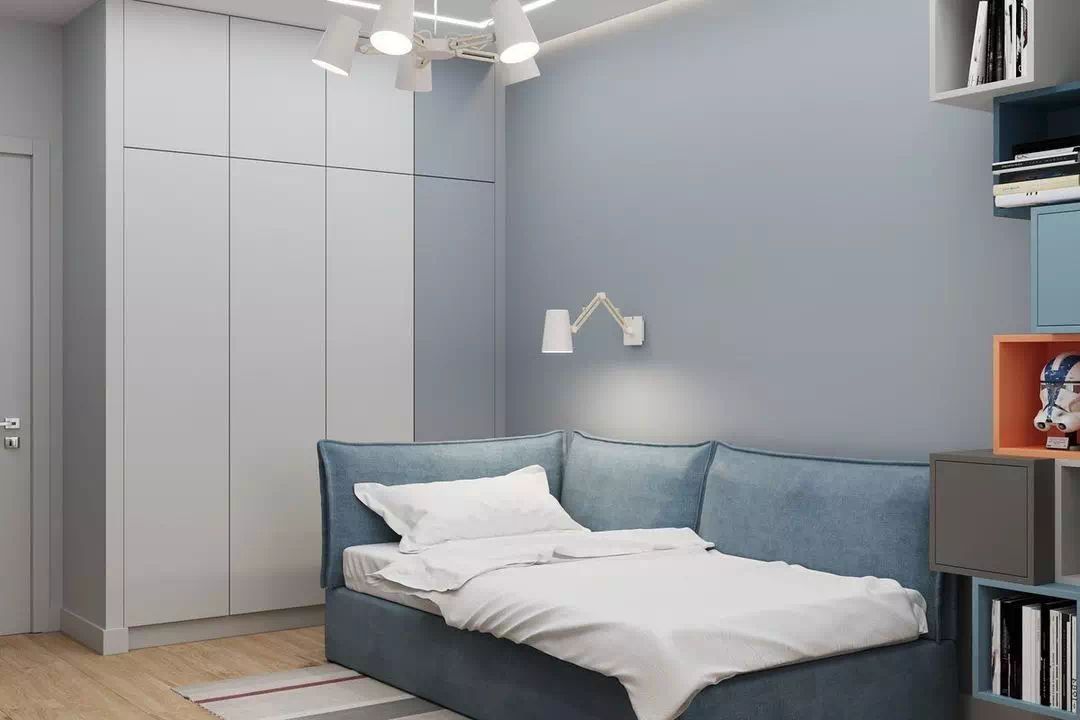 Дизайн комнаты подростка в голубых тонах 4