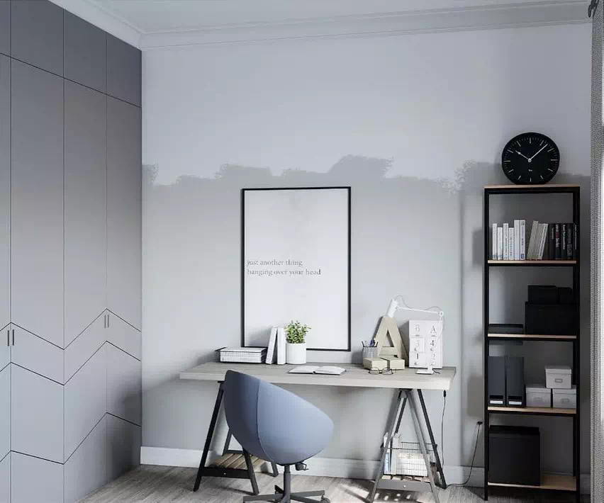 Дизайн комнаты подростка в серых оттенках 3