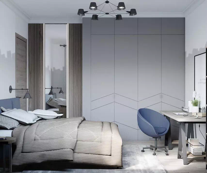 Дизайн комнаты подростка в серых оттенках 5