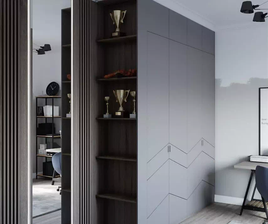 Дизайн комнаты подростка в серых оттенках 6