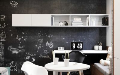 Black Wall — дизайн маленькой детской комнаты для девочки в неожиданно строгом стиле