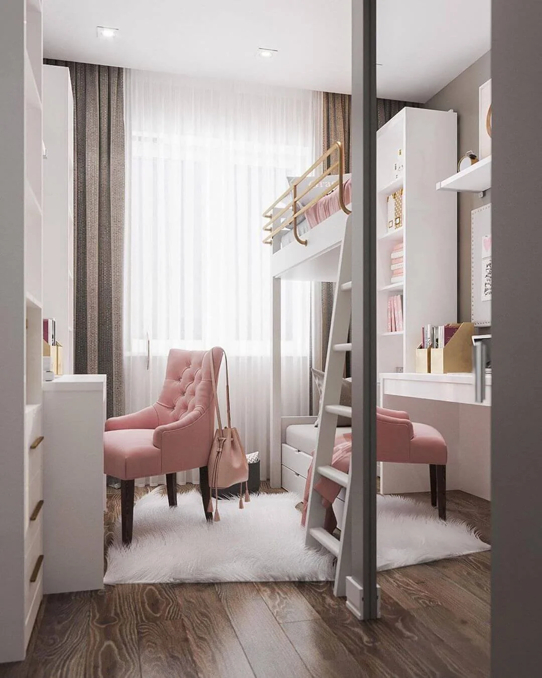 Дизайн маленькой комнаты для девочки фото 3