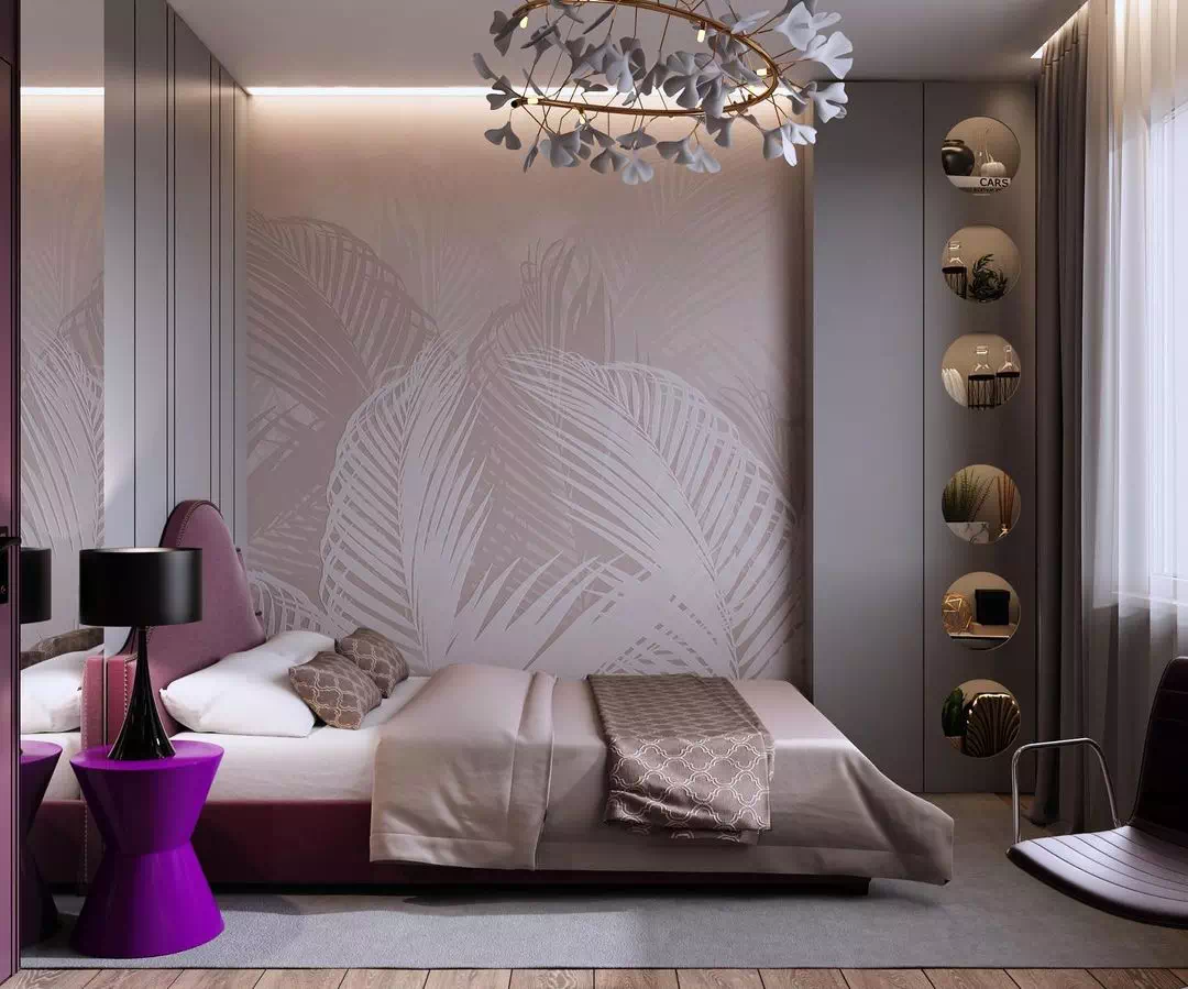 Дизайн подростковой комнаты в фиолетовых тонах 3
