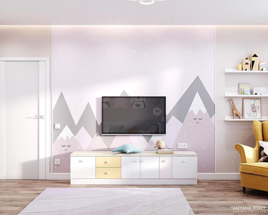 Дизайн-проект детской спальни маленькой девочки 4