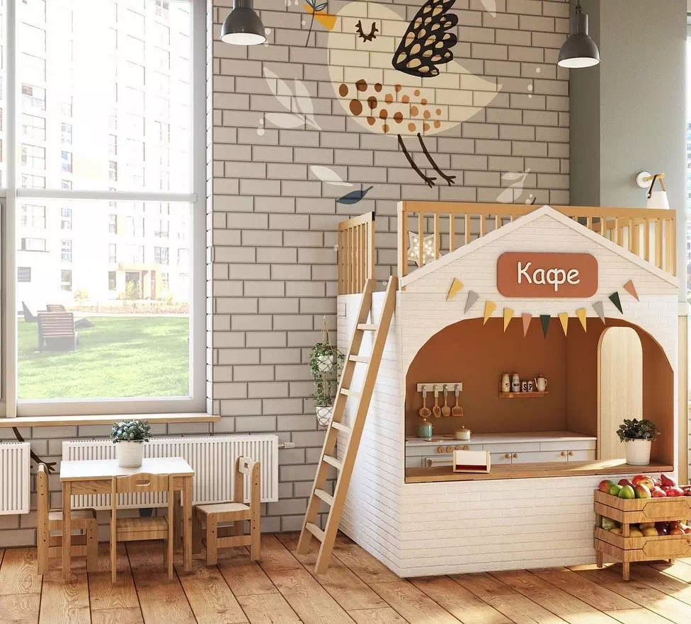 Дизайн просторной игровой комнаты для ребенка 4