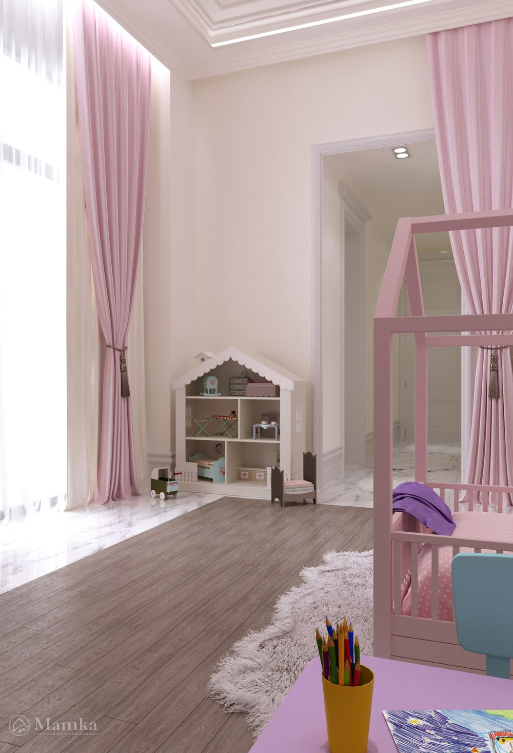 Дизайн маленькой детской комнаты —  изысканная идея для юной девочки