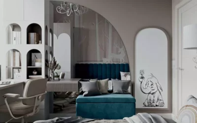 Эстетичная мебель со сказочным дизайном для детской комнаты девочки — проект 7433