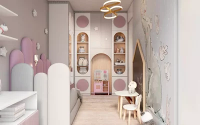 Функциональная мебель в детскую комнату девочки — проект 6831