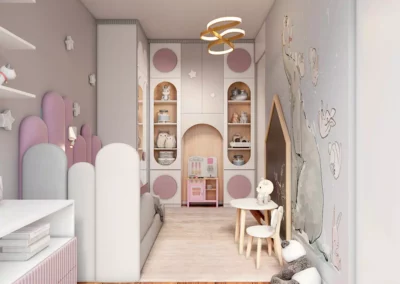 Функциональная мебель в детскую комнату девочки — проект 6831