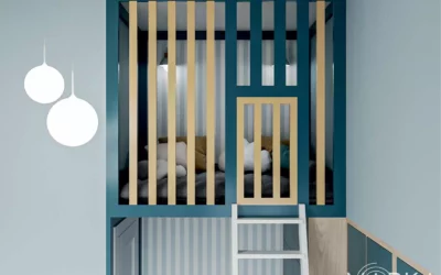 Функциональная мебель в детскую спальню ребенка, который любит приключения — проект 6219