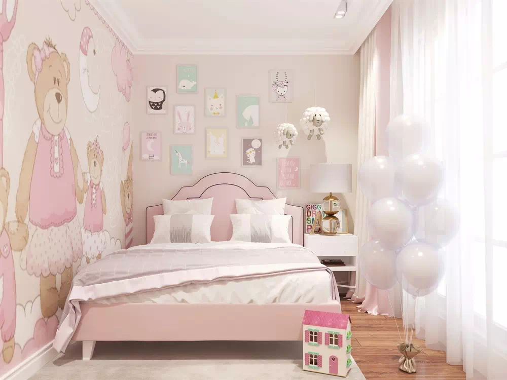 Розовая детская комната (80 фото): дизайн интерьера, ремонт детской в розовых тонах