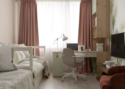 Классическая мебель в детскую спальню девочки — проект 6373