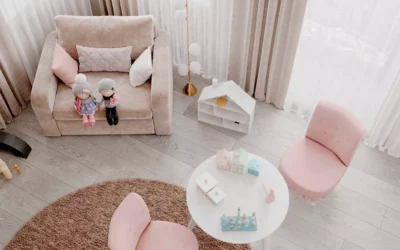 Классическая элегантная мебель в комнату девочки — проект 6849-1