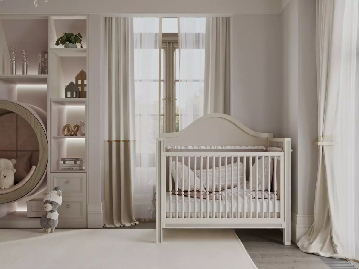 Красивая мебель в детскую новорожденной 7387-6