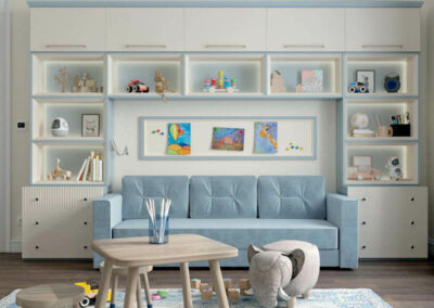 Мебель детской комнаты для мальчика в классическом стиле — проект 3123