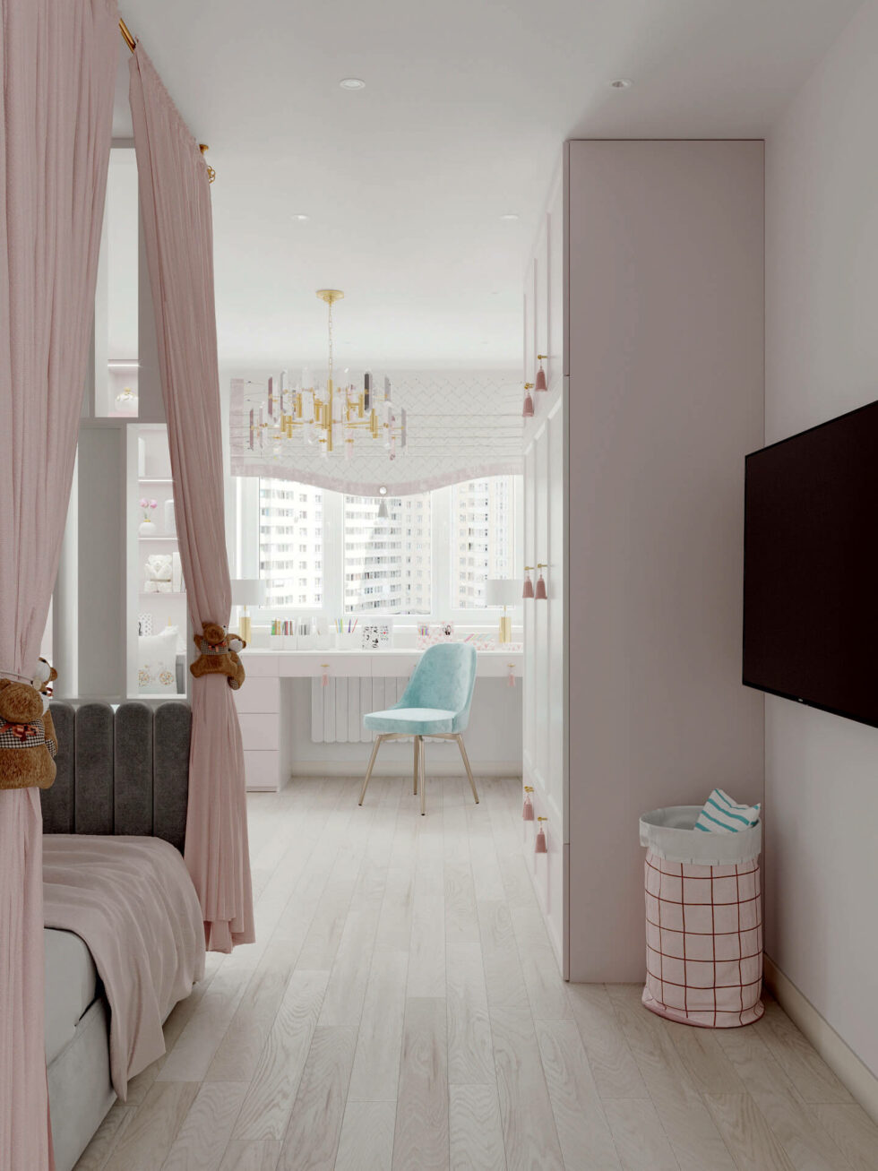 Классическая мебель в детскую комнату девочки от «Mamka™»