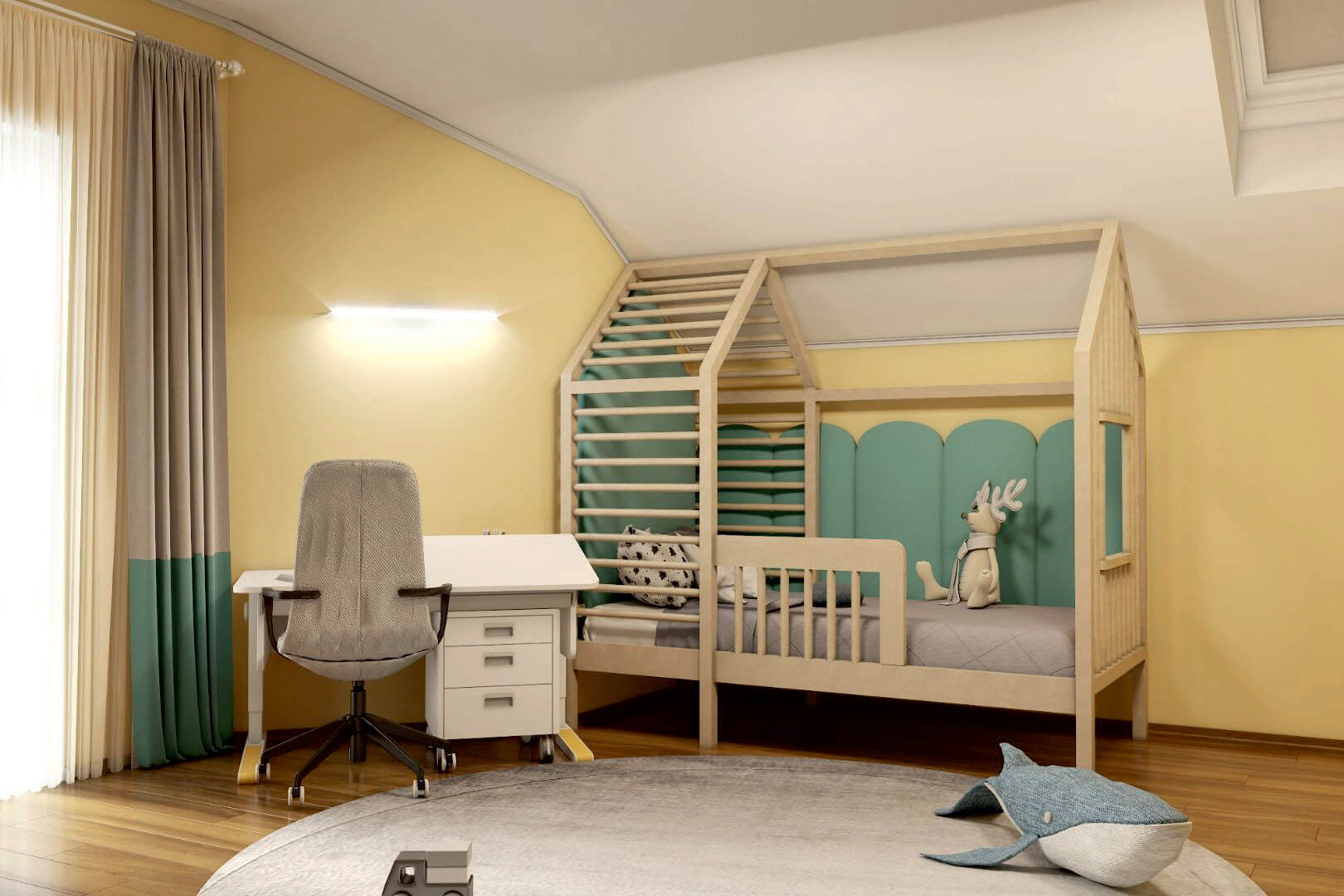 Мебель детской спальни мальчика проект 4595-4