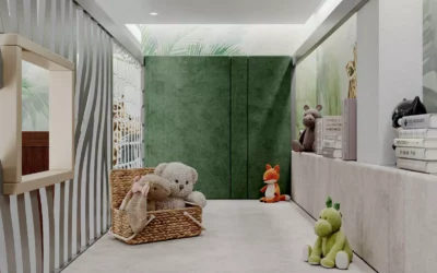 Мебель в детскую комнату в тропическом стиле для мальчика 2 лет — проект 7883