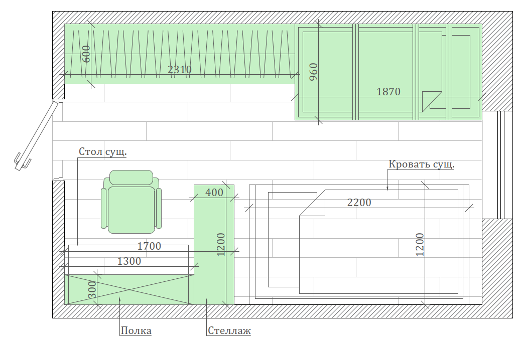 Мебель в детскую мальчика 3747-6