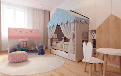 Мебель в комнату девочки-дошкольницы, оформленную в стиле маленькой принцессы — проект 2983