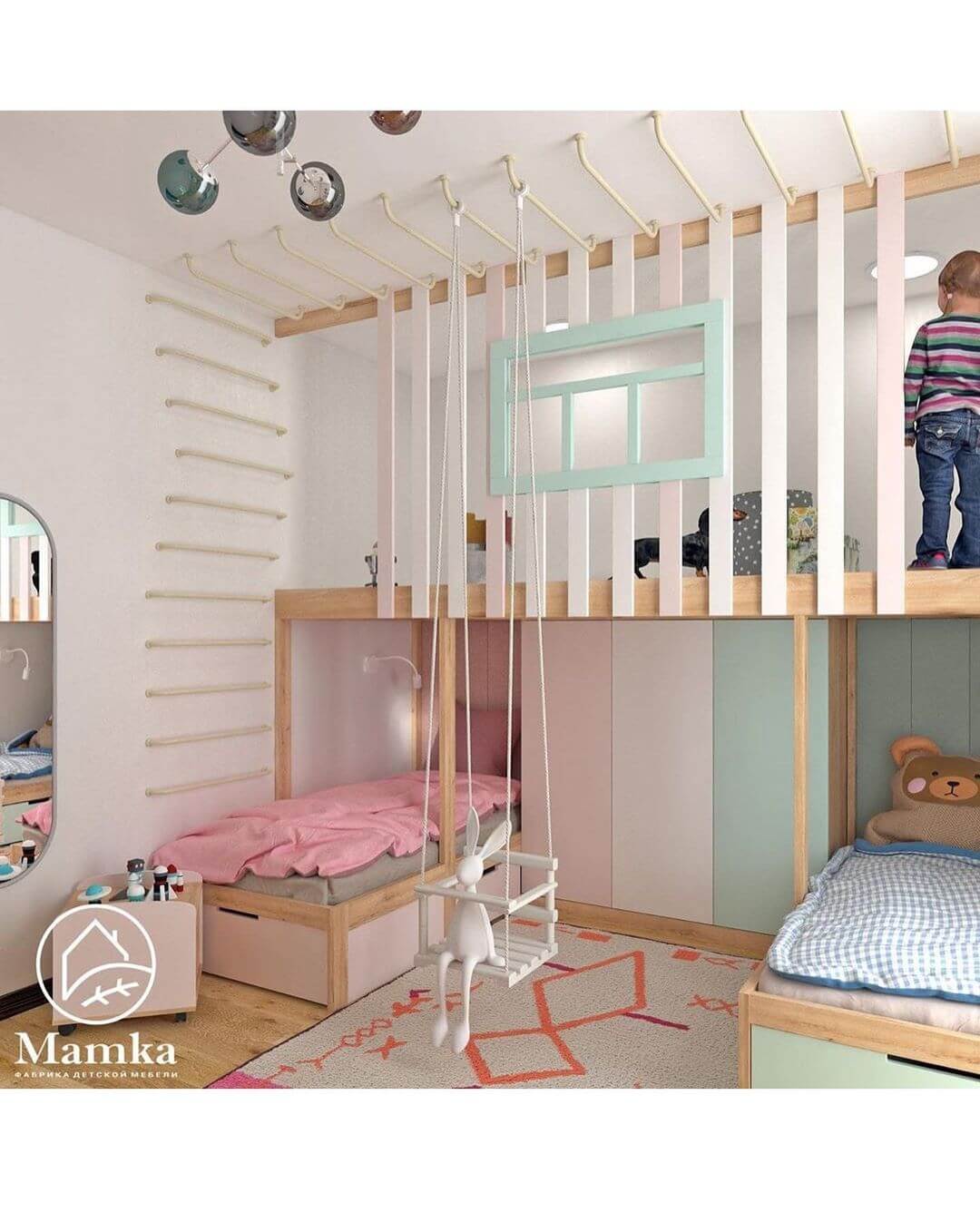 Подборка двухъярусных кроватей для детских комнат 10