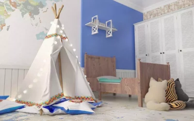 Практичный дизайн детской комнаты для мальчика-дошкольника — оригинальный интерьер с цветовым зонированием