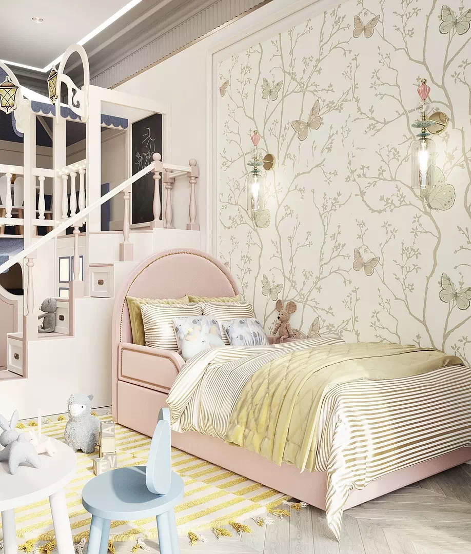 Роскошный дизайн детской спальни девочки 1