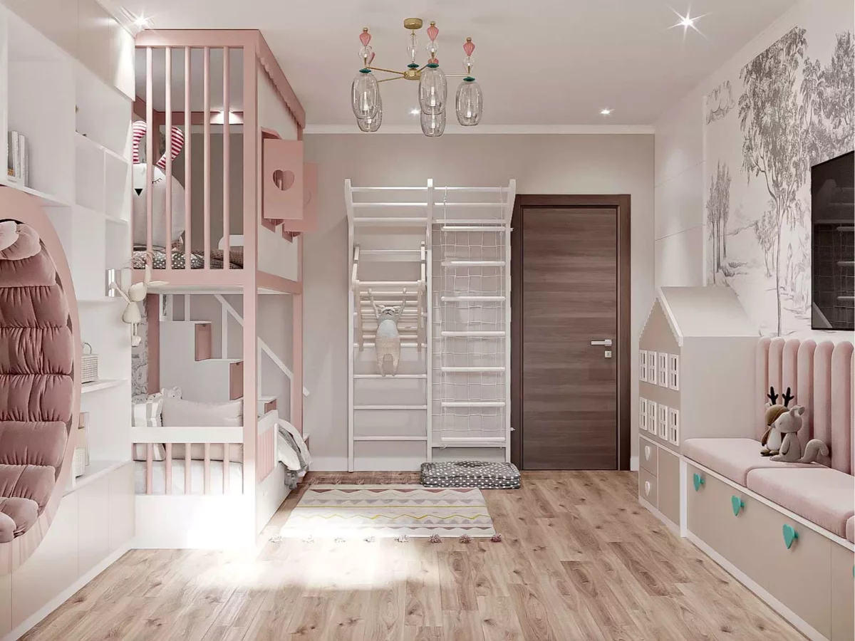 Розовая мебель в детскую комнату девочки 5813-4