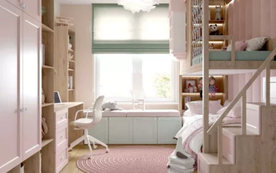 Сказочная мебель в детскую спальню девочки 5 лет — проект 6103