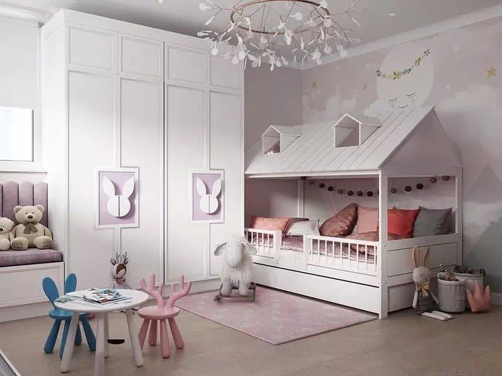 Сказочный дизайн детской спальни девочки 6