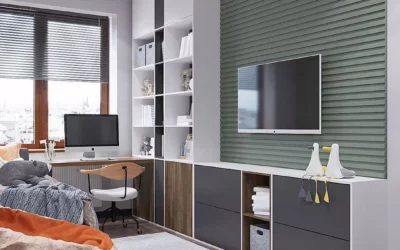 Стильный дизайн спальни для подростка — интерьер с лаконичной мебелью и красивым декором стен