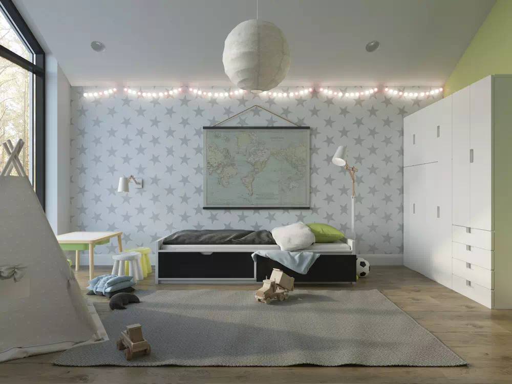 Светлый дизайн детской спальни 3
